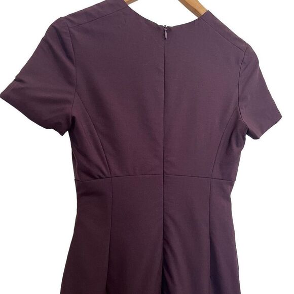 MM Lafleur Purple Wool Sheath Dress Size 2 - Picture 4 of 7